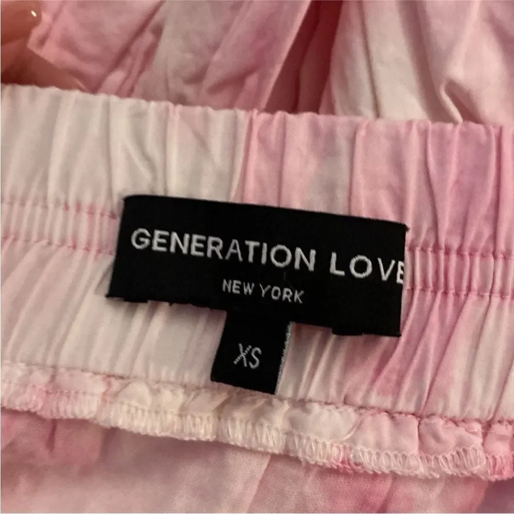 Generation Love Pink Tie-Dye Ruffle Mini Skirt, XS